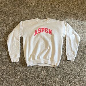White and pink Aspen hoodie!